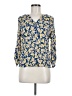 Pale Sky 100% Rayon Yellow Blue 3/4 Sleeve Blouse Size M - photo 1