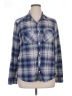 Great Northwest Indigo 100% Polyester Plaid Blue Long Sleeve Blouse Size XL - photo 1