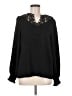 Unbranded 100% Polyester Black Long Sleeve Blouse Size M - photo 1