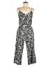 Everly Animal Print Black Jumpsuit Size S - photo 1