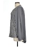 Unbranded Gray Long Sleeve Blouse Size L - photo 5