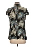 Assorted Brands 100% Polyester Print Black Short Sleeve Blouse Size M - photo 2