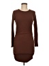 Unbranded Solid Brown Casual Dress Size M - photo 1