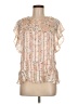 maette Pink Short Sleeve Blouse Size M - photo 1