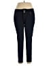 Tahari Solid Blue Jeans Size 16 - photo 1