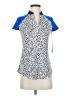 JoFit Polka Dots Blue Short Sleeve Polo Size XS - photo 1