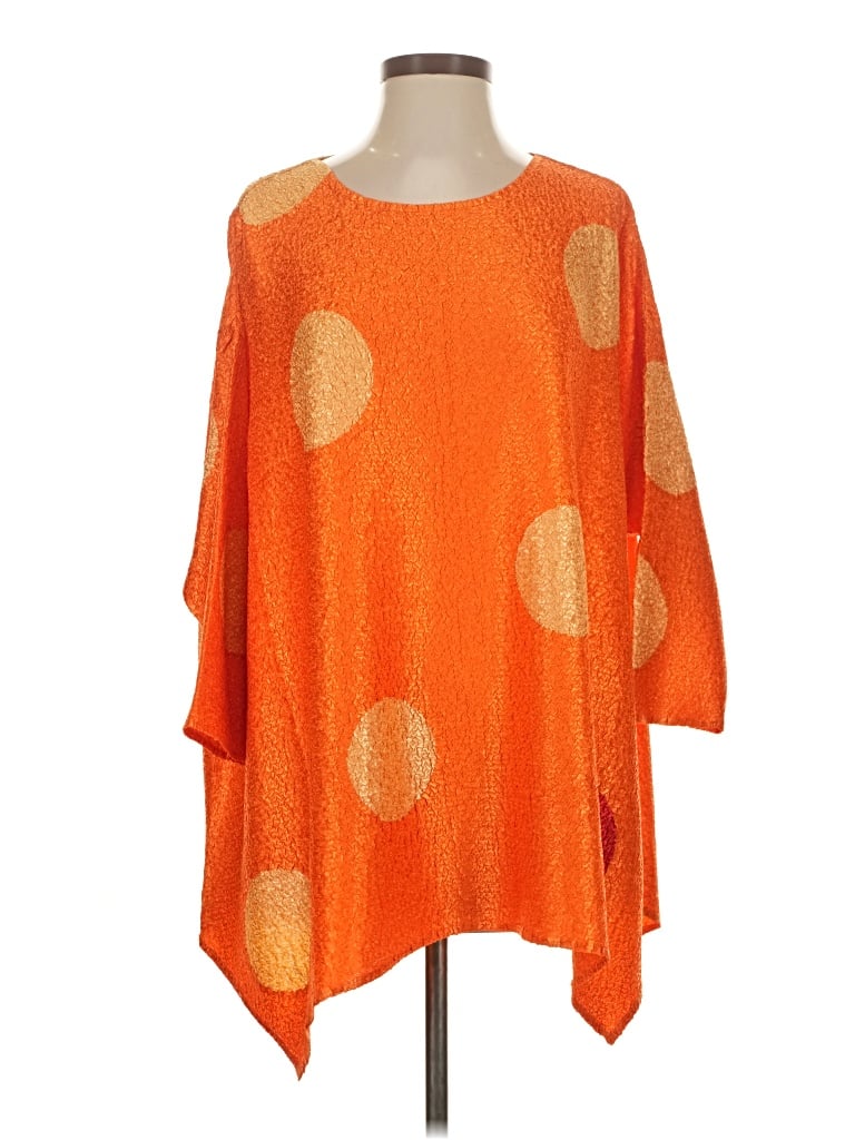 Pre-owned Berek 3/4 Sleeve Blouse In Orange