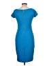 Bisou Bisou Solid Blue Casual Dress Size 10 - photo 2