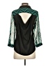 A. Byer Chevron-herringbone Teal 3/4 Sleeve Blouse Size S - photo 2
