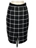 H&M Plaid Black Formal Skirt Size 10 - photo 2