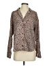 the good jane Animal Print Tan Long Sleeve Blouse Size S - photo 1