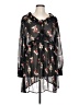 Versona 100% Polyester Floral Black Casual Dress Size L - photo 1