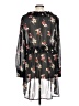 Versona 100% Polyester Floral Black Casual Dress Size L - photo 2