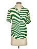 Wray Stripes Green Short Sleeve Blouse Size XXS - photo 1