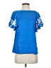 J.Crew 100% Linen Blue Short Sleeve Blouse Size 00 - photo 1