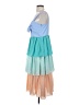 Crosby 100% Polyester Color Block Blue Cocktail Dress Size S - photo 5