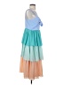 Crosby 100% Polyester Color Block Blue Cocktail Dress Size S - photo 4