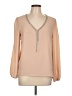 Esley 100% Polyester Tan Long Sleeve Blouse Size L - photo 1