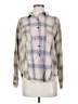 Blue B Plaid Gray Long Sleeve Blouse Size S - photo 1
