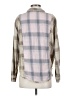 Blue B Plaid Gray Long Sleeve Blouse Size S - photo 2