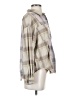 Blue B Plaid Gray Long Sleeve Blouse Size S - photo 4