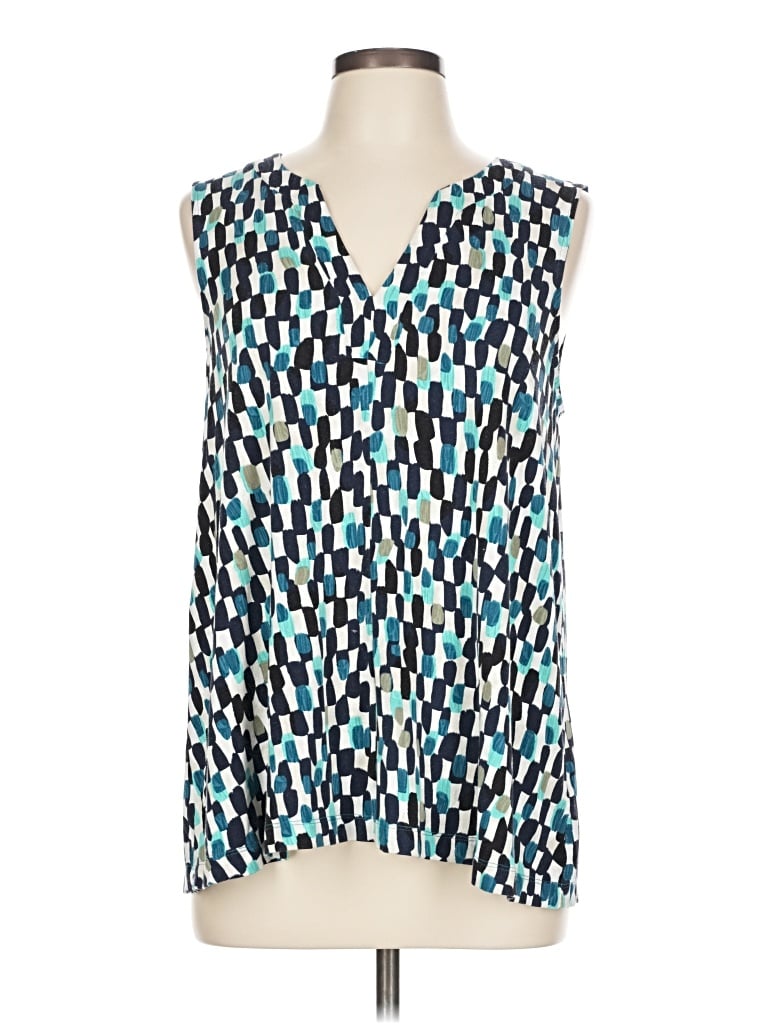 Pre-owned Nic + Zoe Sleeveless T-shirt In Blue