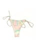 Cupshe 100% Polyester Tie-dye Silver Swimsuit Bottoms Size L - photo 2