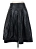 Theory 100% Polyester Solid Black Faux Leather Skirt Size 2 - photo 2