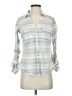 Columbia Stripes Blue 3/4 Sleeve Button-Down Shirt Size S - photo 1