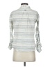 Columbia Stripes Blue 3/4 Sleeve Button-Down Shirt Size S - photo 2
