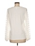 Fashion 100% Polyester Ivory Long Sleeve Blouse Size M - photo 2