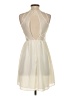 BCBGeneration 100% Polyester Solid Ivory Casual Dress Size 4 - photo 2