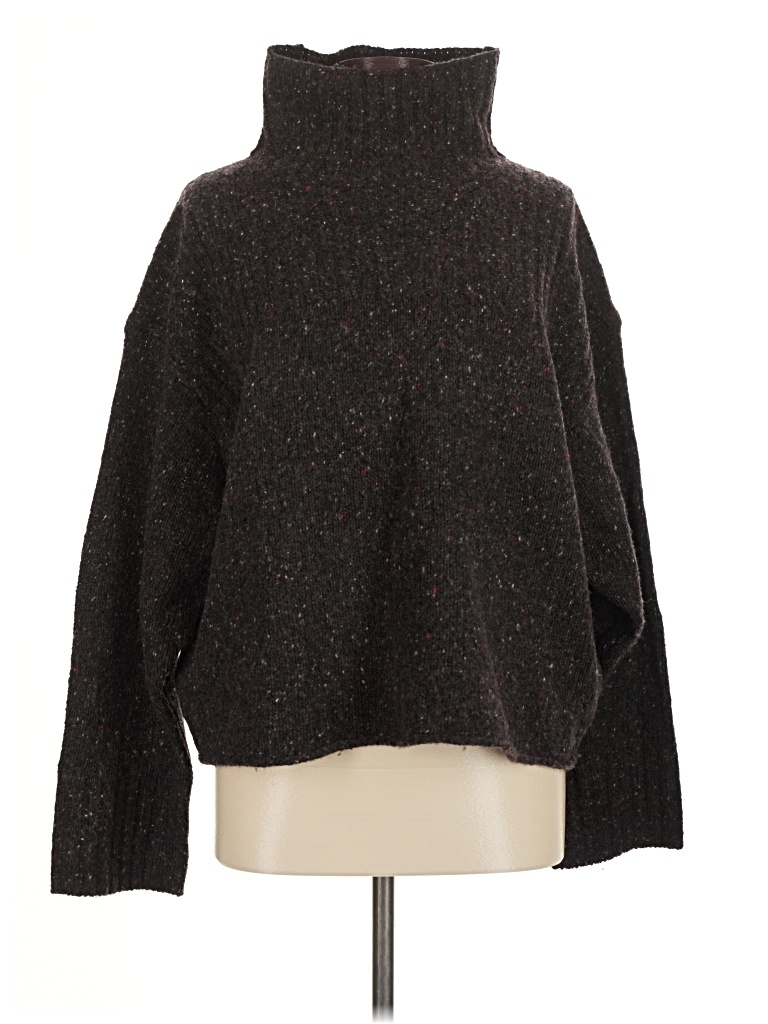 Pre-owned Jcrew Wool Pullover Sweater In Black