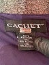 Cachet 100% Polyester Stars Purple Black Cocktail Dress Size 2 - photo 7