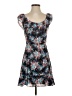 Aqua 100% Polyester Floral Blue Casual Dress Size S - photo 1