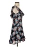 Aqua 100% Polyester Floral Blue Casual Dress Size S - photo 4
