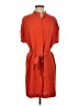 Ann Taylor 100% Polyester Orange Casual Dress Size S - photo 1
