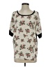 Chris & Carol Ivory Black Short Sleeve Blouse Size no size - photo 1