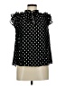 Generation Love Polka Dots Black Sleeveless Silk Top Size M - photo 1