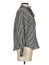 Ann Taylor 100% Polyester Stripes Black Long Sleeve Blouse Size XXS - photo 4