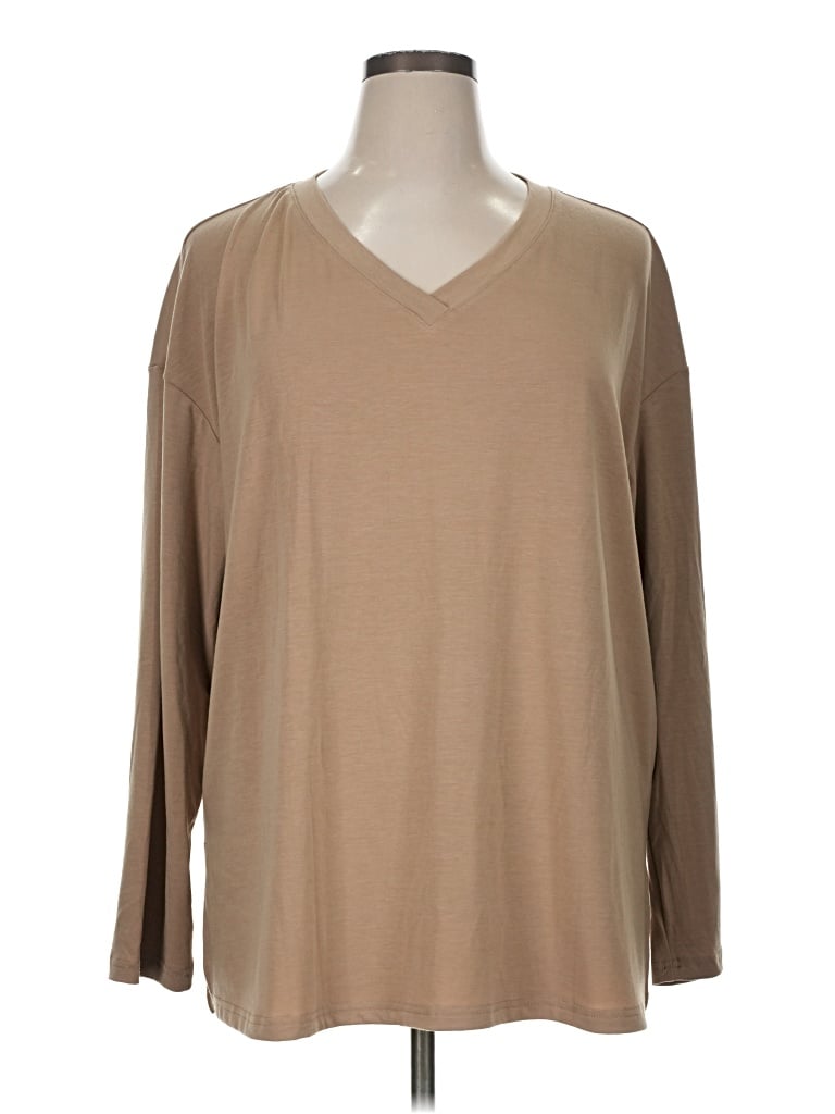 Pre-owned Trendy Queen Long Sleeve T-shirt In Brown