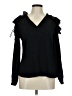 Karen Millen 100% Polyester Black Long Sleeve Blouse Size 8 - photo 1
