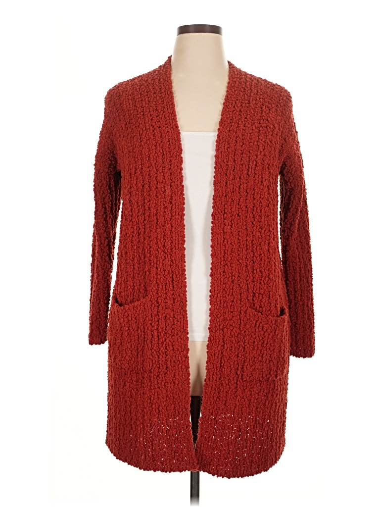 Pre-owned Pink Rose Cardigan Sweater In Red