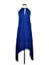 BCBGMAXAZRIA 100% Polyester Solid Blue Casual Dress Size XXS - photo 1