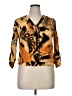 Sioni 100% Polyester Animal Print Gold Orange 3/4 Sleeve Blouse Size XL (estimated) - photo 1