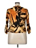 Sioni 100% Polyester Animal Print Gold Orange 3/4 Sleeve Blouse Size XL (estimated) - photo 2