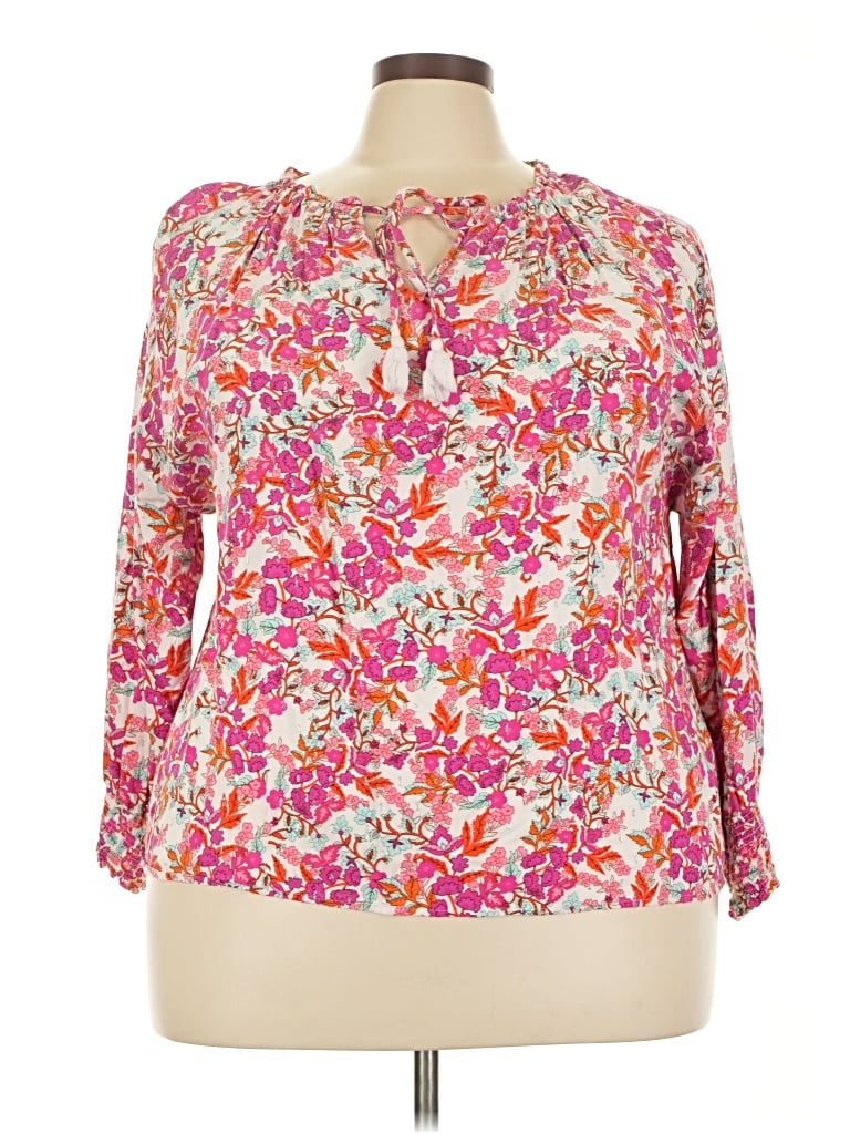 Pre-owned Sugarlips 3/4 Sleeve Blouse In Pink