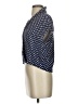 Leith Polka Dots Blue Short Sleeve Blouse Size XXS - photo 5