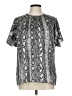 MICHAEL Michael Kors Silver Gray Short Sleeve Blouse Size L - photo 1