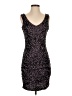 Cachet 100% Polyester Stars Purple Black Cocktail Dress Size 2 - photo 1